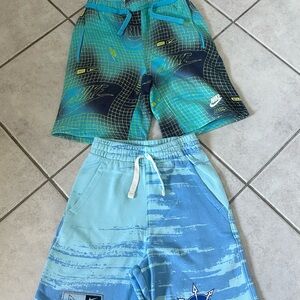Nike Kids Teal and Blue shorts 2 pairs size medium